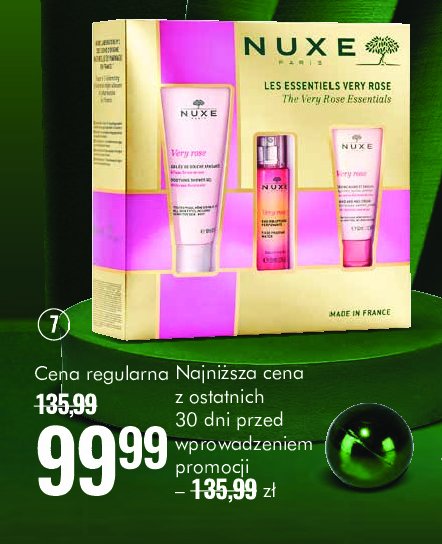 Zestaw w pudełku very rose żel pod prysznic 100 ml + krem do rąk 30 ml + woda zapachowa 30 ml Nuxe zestaw promocja w Super-Pharm