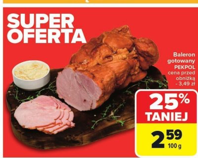 Baleron gotowany promocja w Carrefour