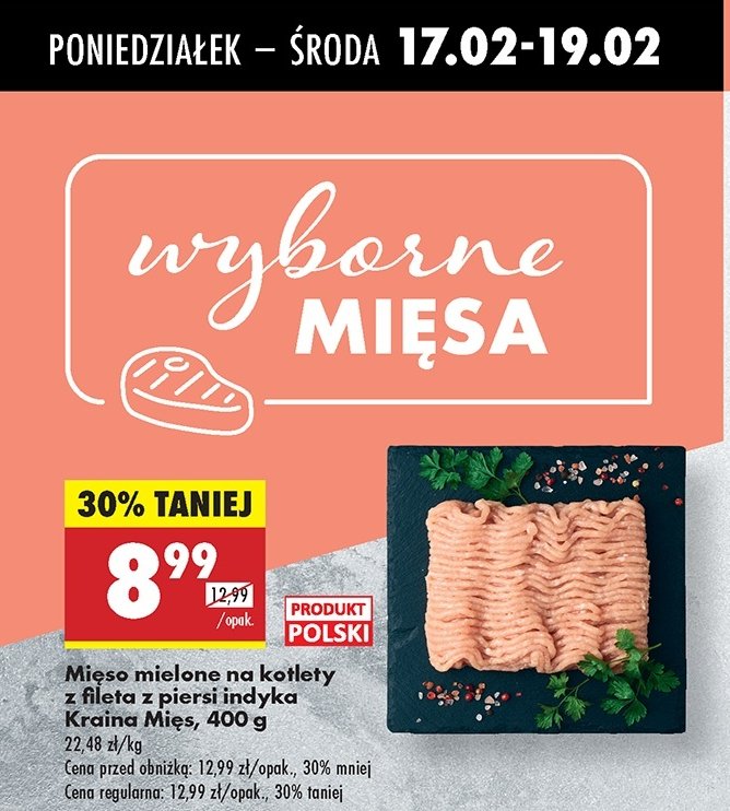 Mięso mielone z piersi indyka Kraina mięs promocja