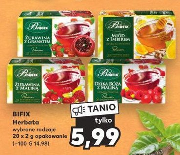 Herbatka owocowa dzika r贸偶a z malin膮 Bifix premium promocja