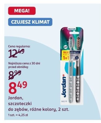Szczoteczka do zębów Jordan, różne kolory, 2 szt. promocja w Rossmann