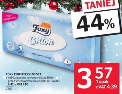 Chusteczki Foxy Cotton 90 szt. promocja w Selgros
