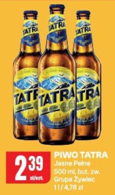 Piwo Tatra Jasne Pełne promocja w Chorten