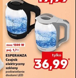 Czajnik szklany Esperanza promocja w Kaufland