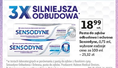 Pasta do zębów whitening Sensodyne odbudowa i ochrona promocja