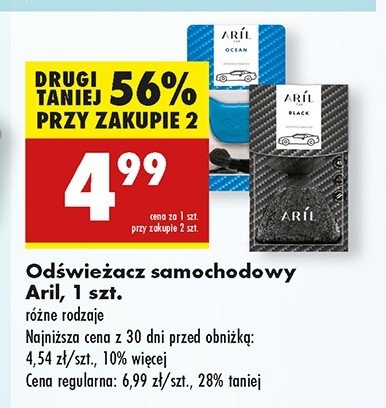 Odświeżacz samochodowy black Aril car promocja w Biedronka