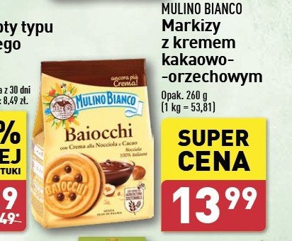 Markizy z kremem kakaowo-orzechowym Mulino bianco promocja