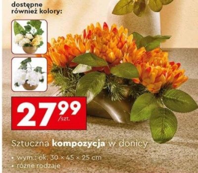Sztuczna kompozycja w donicy Biedronka promocja w Biedronka