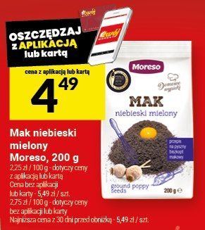 Mak niebieski mielony Moreso, 200 g promocja w Twój Market
