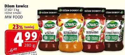 Dżem Łowicz MW Food różne smaki promocja w Prim Market