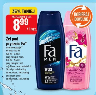 Żel pod prysznic Fa promocja w POLOmarket