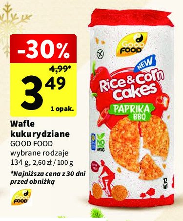 Wafle ryżowo-kukurydziane paprika bbq Good food promocja