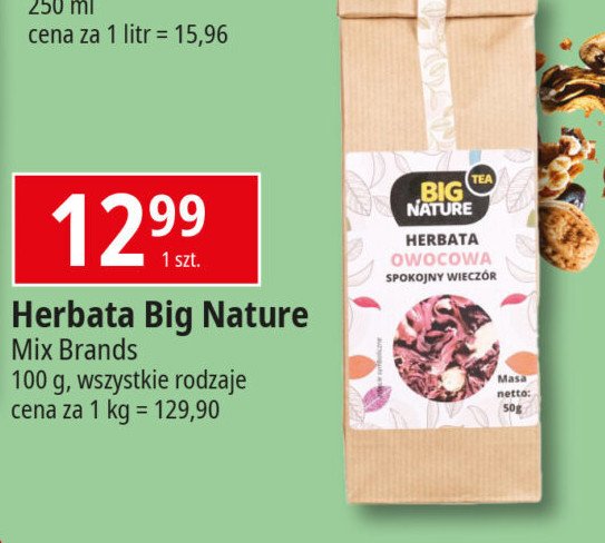 Herbata spokojny wieczór Big nature promocja w Leclerc