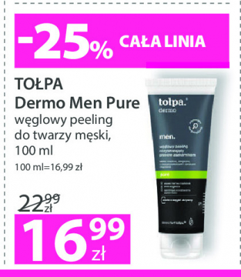 Peeling w臋glowy To艂pa dermo men pure promocja