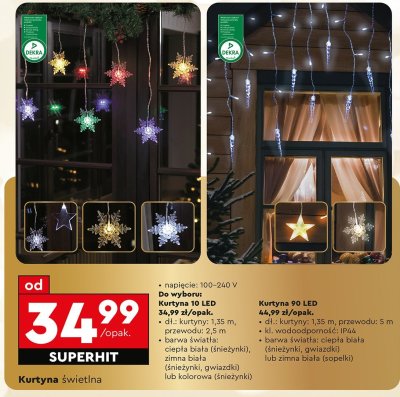 Kurtyna świetlna 10 LED promocja w Biedronka