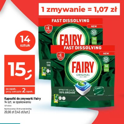 Tabletki do zmywarek regular Fairy all in 1 promocja