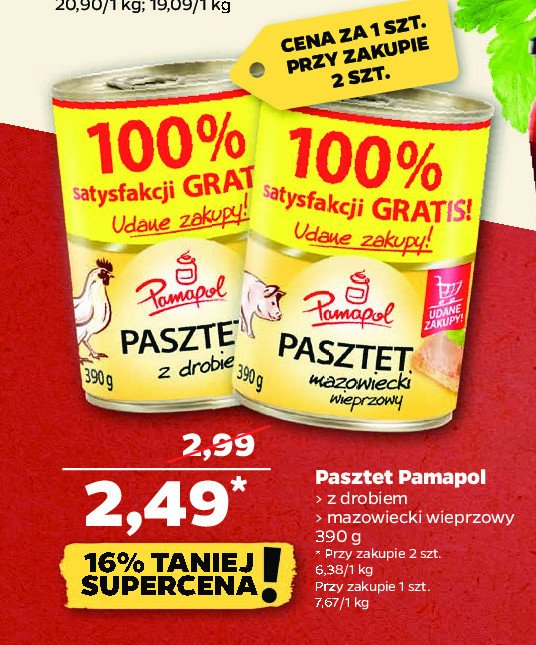 Pasztet mazowiecki wieprzowy Pamapol promocja w Stokrotka