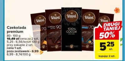 Czekolada extra gorzka 100% Wawel promocja