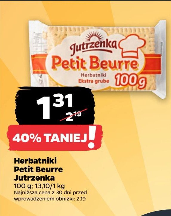 Herbatniki Jutrzenka petit beurre promocja