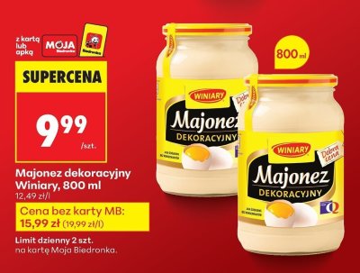 Majonez dekoracyjny 800ml promocja w Biedronka