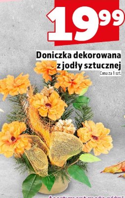 Doniczka dekorowana z jodły sztucznej Topaz promocja w TOPAZ