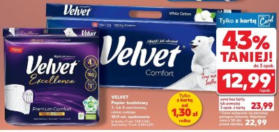 Papier toaletowy Velvet Comfort 3-lub 4-warstwowy różne rodzaje promocja w Kaufland