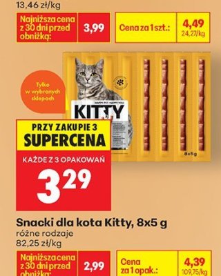 Snacki dla kota Kitty, 8x5 g promocja w Biedronka