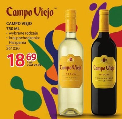 Wino Campo Viejo 750 ml promocja w Selgros