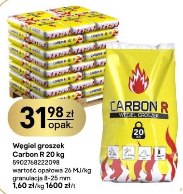 Węgiel groszek  20 kg promocja w Castorama