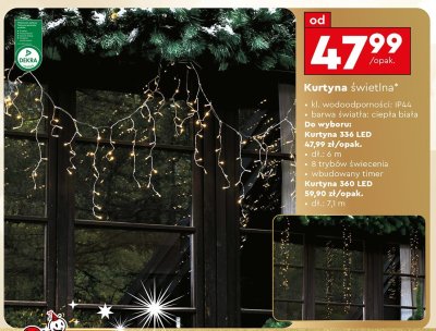 Kurtyna świetlna LED 7,1 m promocja w Biedronka