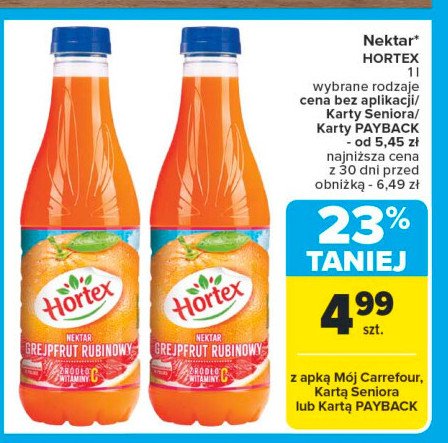 Nektar grejpfrut rubinowy Hortex promocja