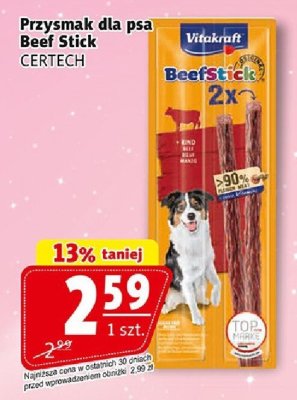 Przysmak dla psa Beef Stick Vitakraft promocja w Prim Market