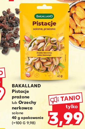 Pistacje prażone Bakalland promocja