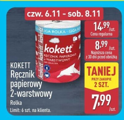 Ręcznik papierowy 2-warstwowy promocja w Aldi