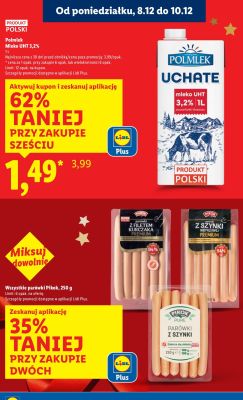 Parówki z szynki wieprzowej Premium Pikok promocja w Lidl