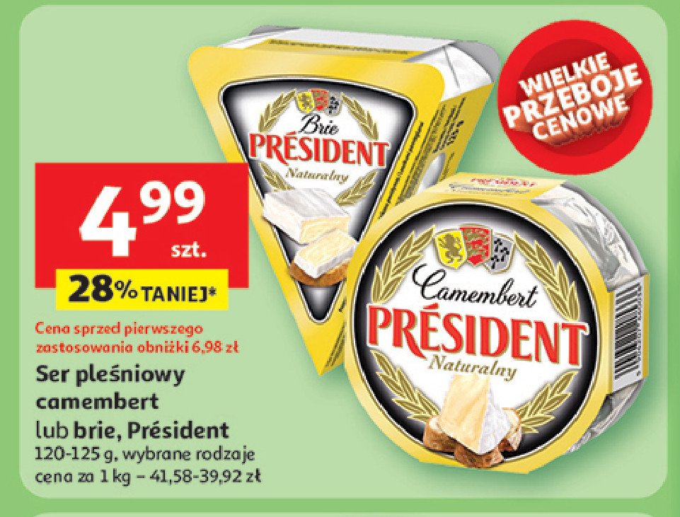 Ser pleśniowy camembert naturalny President promocja