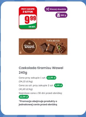 Czekolada tiramisu 240g promocja w Dino