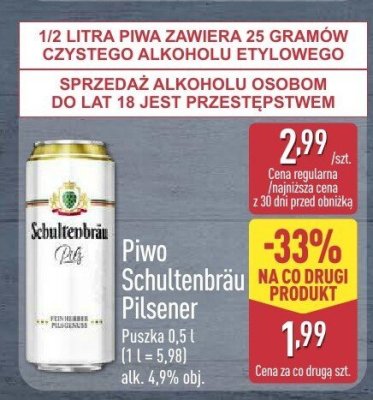 Piwo Schultenbrau Pilsener promocja w Aldi