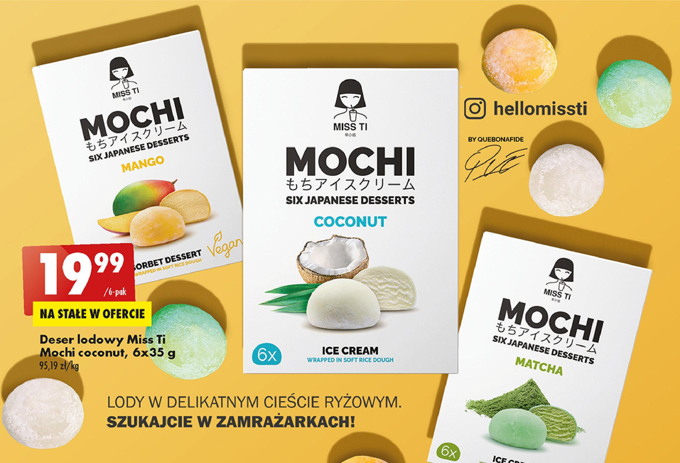 Lody mochi matcha Miss ti promocja