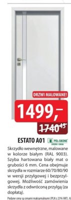 Drzwi wewnętrzne ESTATO A01  promocja w Dobre Dla Domu