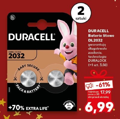 Baterie litowe DURACELL DL2032 promocja w Kaufland