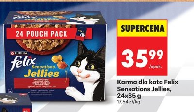 Karma dla kota Felix Sensations Jellies, 24x85 g promocja w Biedronka