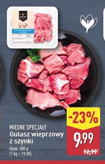 Gulasz wieprzowy z szynki Mięsne specjały zawsze świeże (aldi) promocja