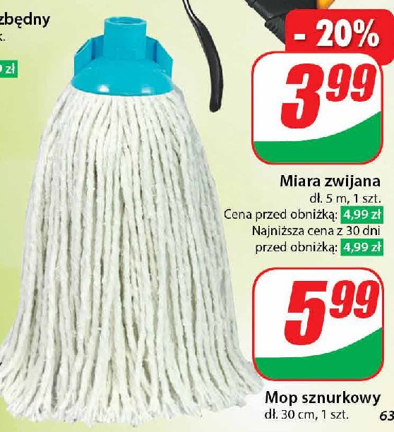 Mop sznurkowy promocja w Dino