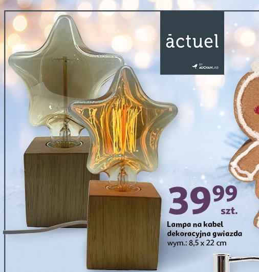 Lampa gwiazda Actuel promocja w Auchan