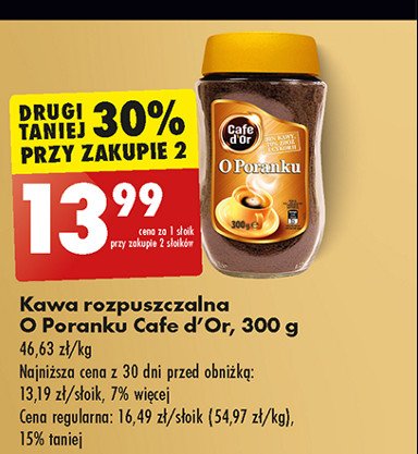 Kawa Cafe d'or o poranku promocja