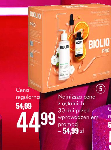 Zestaw: mleczko do twarzy 135 ml + serum do twarzy 20 ml Bioliq pro promocja