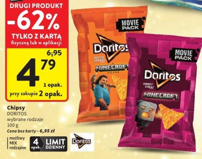 Chipsy DORITOS wybrane rodzaje promocja w Intermarche