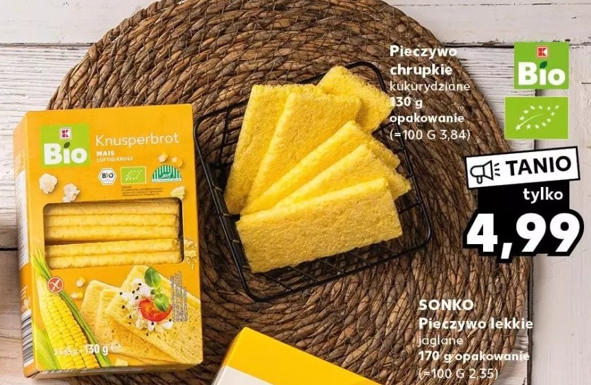 Pieczywo chrupkie kukurydziane K-classic bio promocja