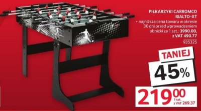 Piłkarzyki Carromco Rialto-XT promocja w Selgros